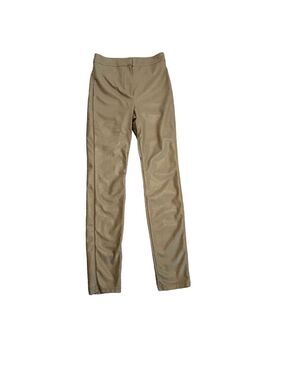 Aritzia Babaton camel brown faux leather pleather vegan high rise leggings 8